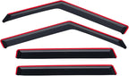 in-Channel Rain Guards for 2014-2019 Kia Soul, Window Visor Shields Vent Deflector Shade Wind Dark Smoke 2015 2016 2017 14 15 16 17 18 19, Tape-On Inside-Mount, 4PCS