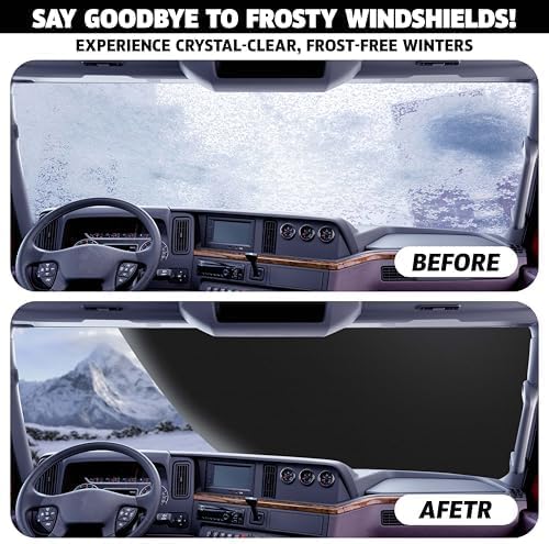 Windshield Snow Cover for Ice and Snow – Car Windshield Cover for Winter Frost, Ice & Snow Protection – Waterproof Frost Shield Windshield Protector for Cars, SUVs & Trucks (69x42 inches)