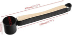 2 Prices Car Seat Gap Filler Pad PU Leather Console Side Pocket Organizer and one Cup for Cellphone Wallet Coin Key (Black+Beige)