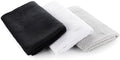 Sport & Workout Towel - Gym, Exercise, Fitness, Sport, Ultra Soft, Super Absorbent, Fast Drying Premium Microfiber, 320gsm, 16in x 27in, White + Ice Grey + Black - 3-Pack