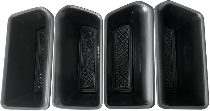 4pcs Door Organizer Storage Tray Compatible with VW Atlas 2018-2023 Atlas Cross Sport; ABS Grab Handle Tray Insert Glove Pallet