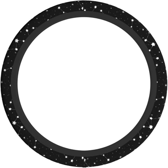 Constellation Stars Galaxy Steering Wheel Covers Non Slip Neoprene Steering Wheel Protector Cover Universal 15 Inch for Men Women Car Truck