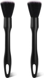 2PCS Car Detailing Brush Set, Ultra Soft Bristle Auto Interior Cleaning Brushes, Scratch-Free Dashboard Duster Kit for Vents, Leather, Screen, Console and Household Cleaning
