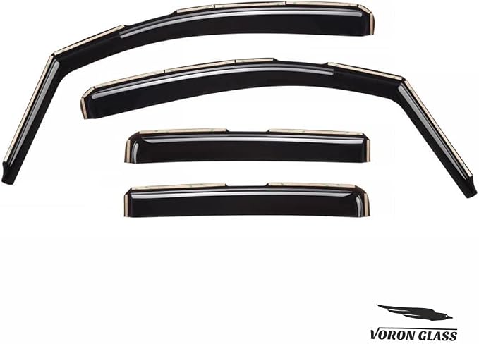 Voron Glass in-Channel Extra Durable Rain Guards for Chevrolet (Chevy) Trax 2014-2022/Buick Encore 2013-2022, Window Deflectors, Vent Window Visors, 4 Pieces - 220120