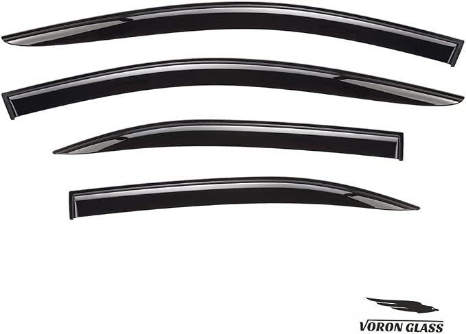 Voron Glass Tape-on Extra Durable Rain Guards for Toyota Corolla 2020-2026 Sedan, Window Deflectors, Vent Window Visors, 4 Pieces - 100791