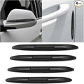 4PCS Car Door Edge Guards Car Side Door Protector, Rearview Anti-Collision Bumper Trim Guard Sticker, Auto Body Self Adhesive Anti-Scratch Strips for SUV Pickup Truck (Black)