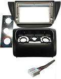 Gray 9 Inch Car Stereo Radio Install Dash Kit and Wire Harness -Made for Mitsubishi: 2002 2003 2004 2005 Lancer -No Factory External Amp Vehicles Only