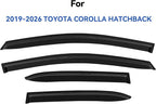 Window Visors Rain Guards for 2019-2026 Toyota Corolla Hatchback, Out-Channel Window Vent Wind Deflectors Visors Shades for 19 20 21 22 23 24 25 26 Corolla Hatchback