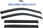 Window Visors Rain Guards Shield for Honda Pilot 2003-2008, Out-Channel Window Vent Wind Deflectors Visors Shades for 03-08 Pilot
