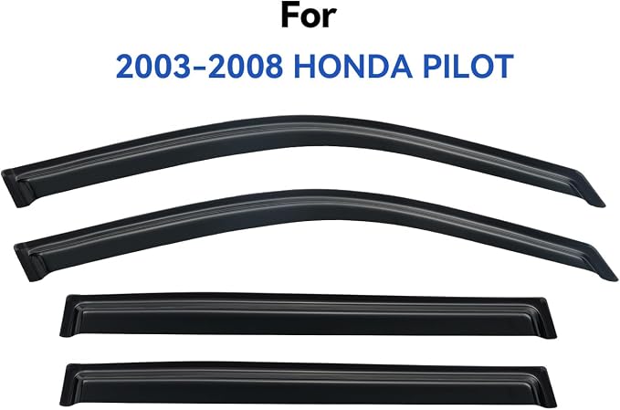 Window Visors Rain Guards Shield for Honda Pilot 2003-2008, Out-Channel Window Vent Wind Deflectors Visors Shades for 03-08 Pilot