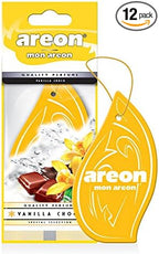 MON MA04 Hanging Best Car Air Freshener Vanilla Choco Scent, Paper Hanging Ornaments, Long Lasting Scent for Car or Home 12 Pack