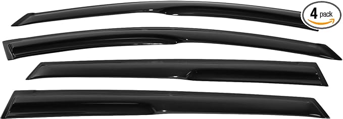 Tape On Window Visors Fits for 2013-2018 Toyota RAV4, Side Auto Window Wind Deflectors, Ventshade, Rain Guards for Cars/Trucks