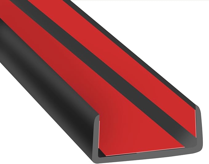 Rubber Edge Trim, Self-Adhesive Flexible Edge Guard, U Shaped Edge Banding, Peel and Stick 2-1/2"(63mm) Wide Size U Shaped Protector, Baby Proof Guards for Wood, Furniture, 20Ft