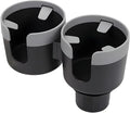 Car Double Cup Holder Expander, 2 in 1 Multifunctional Vehicle Cup Holder Adapter with Adjustable Base, Auto Drink Bottles Extender Organizer, Universal for SUV Automobile Truck (Gray)