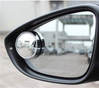 x Blind Spot Mirror, 2'' Silver Round HD Glass Convex Adjustable Wide Angle Rear View Mirror,Universal For Car SUVs Truck Motorcycle (2pcs)