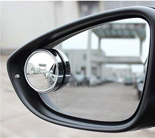 x Blind Spot Mirror, 2'' Silver Round HD Glass Convex Adjustable Wide Angle Rear View Mirror,Universal For Car SUVs Truck Motorcycle (2pcs)
