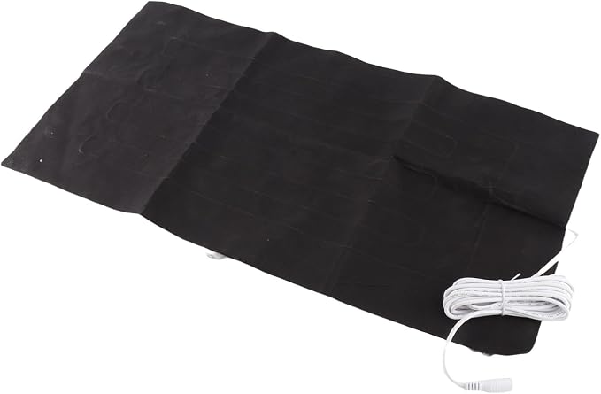 Electric Heating Pad, 60x30cm Polyester Cotton Heated Cushion, DC 12V 30W Heat Pad with 5521 Female Connector for Back Neck Shoulder Warmth At Home Office