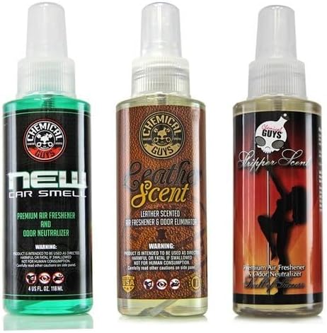 AIR_301_04 New Car/Leather/Signature Scent Sample Kit, Great for Cars, Trucks, SUVs, RVs, Home, Office & More (4 fl oz - 3 Items)