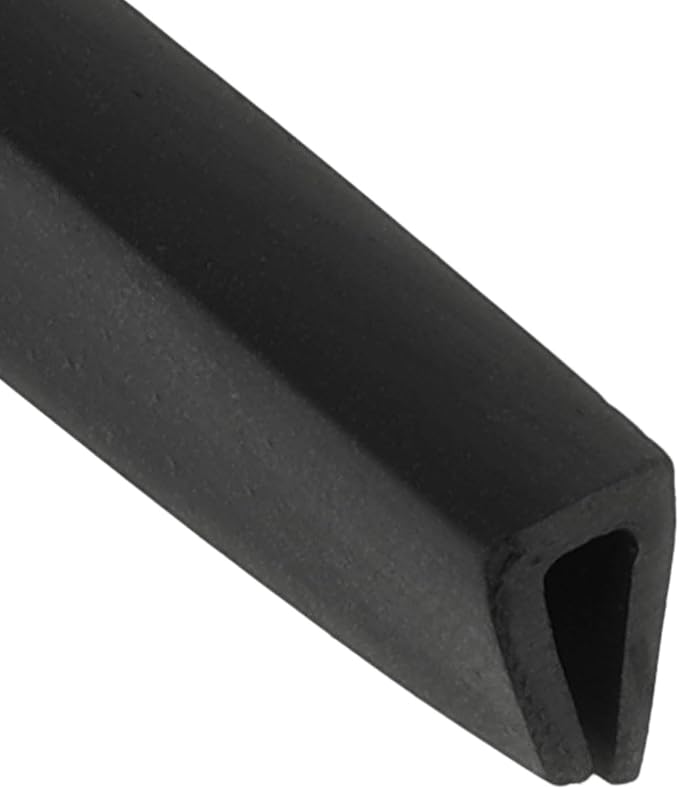 1/5" 13FT Rubber Edge Trim, Flexible U Channel Edge Guard Protector for Keen Edge Sheet Metal Car Doors Hatches Table Corners, Black