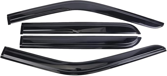 Tape-On Window Visors Deflectors Rain Guards 4 Piece Set ‎Compatible with 2014-2019 Kia Soul 94367