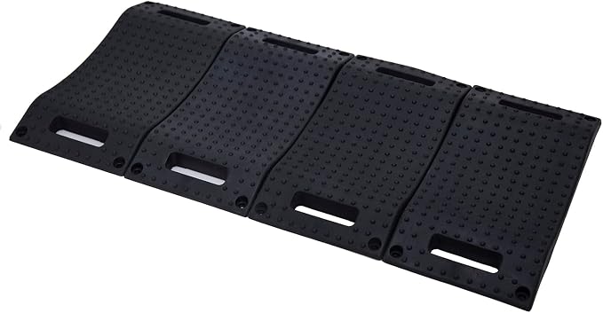 Tire Saver Ramps Rubber Material Anti-Slip Pad Design,Car Tire Wheel Ramps for Flat Spot and Flat Tire Prevention, Tire Savers for Storage with Carrying Bag, Easy to Store 4 Pack (Black)