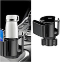 Car Cup Holder Expander, 2-in-1 Vehicle Water Bottles & Phone Holder with Adjustable Base, Versatile Automotive Interior Storage Accessories, Universal for SUV Truck Sedan