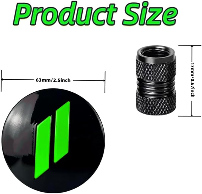 4pcs Wheel Center Cap 63mm/2.5 inches Slash Covers Hub Cap Compatible with Dodge Charger Challenger Durango Hornet Dart R/T SRT Magnum Nitro Journey Caliber Avenger and Ram (Green)