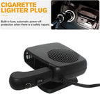 Dual Use Auto Heating & Cooling Fan 150W, Summer Fast Cold Air Blower, Car Windshield Defogger Defroster with Cigarette Lighter Plug for Small Vehicles
