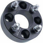 2 Inch Golf Cart Wheel Spacer Compatible with EZGO, Club Car, Yamaha Golf Cart - 4x4 Bolt Pattern, 66mm Hub Bore, 1/2x20 Studs, 50mm Thick, Billet Aluminum, Black - Single