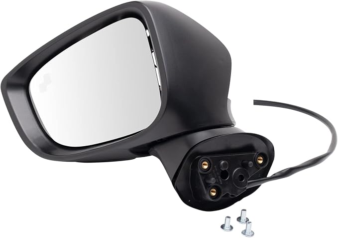 Driver & Passenger Side Power Mirror Set Smooth Black without Heat with Blind Spot Indicator Compatible with 2017-2021 Mazda 6 MA1320231 MA1321231