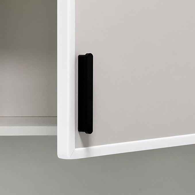 Slimline Cabinet Door Edge Protector, 3/4" Self Adhesive Peel and Stick Silicone Edge Guards, Flexible U Shaped Strip for Kitchen &Garbage Drawer Fronts, Edge Trims for Desks and Shelfves, White, 10Ft