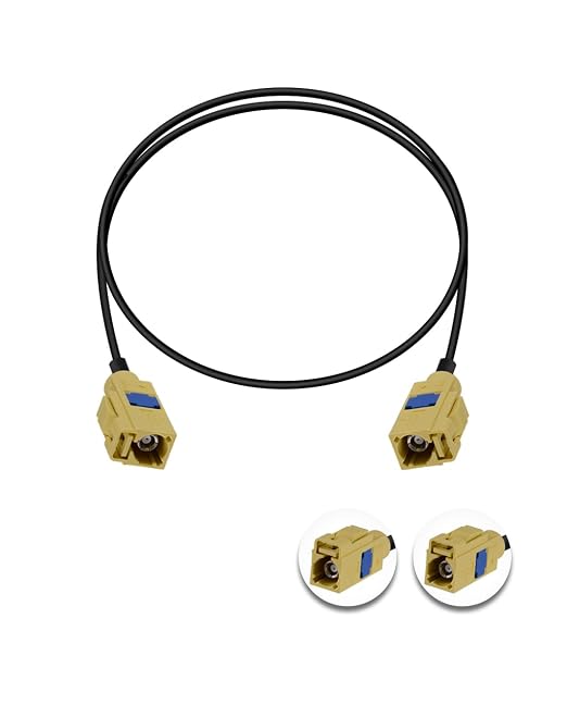 Fakra K Curry Female Cable RG174 20in/50cm Fakra Curry Code K Female to Female Compatible with Car Vehicle Radio Stereo Receiver Tuner