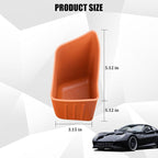 Car Trash Can, Silicone Portable Vehicle Side Door Garbage Container Trash Bin, Multifunctional Auto Interior Dustbin Garbage Can Storage Organizer, Universal Fit (Left/Orange)