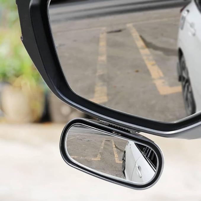 Blind Spot Mirror for Car, Adjustable Convex Wide-Angle Blindspot Mirrors, 360° Rotatable Small Stick-On Blind Side Mirror for Cars, SUVs & Trucks