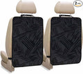 T&H XHome Modern Line Car Seat Protector, 2 Pack Kick Mats Back Seat Protector Abstract Farmhouse Black Brushstroke Blocks Waterproof Back Seat Cover Universal Fit Automotive Interior Protectors