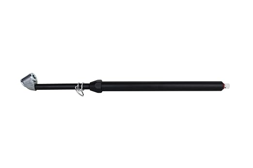 976BKL Dual Head Angled Chuck Tire Pressure Service Gauge, Non-Slip Grip Matte Black Poly Finish -13” 1-160 PSI For Large Vehicle Tires