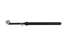 976BKL Dual Head Angled Chuck Tire Pressure Service Gauge, Non-Slip Grip Matte Black Poly Finish -13” 1-160 PSI For Large Vehicle Tires