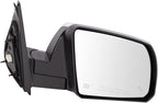Passenger Side Mirror Assembly Power Heated Blind Spot Foldaway Chrome Smooth Textured Black Compatible with 2014-2021 Toyota Tundra Limited