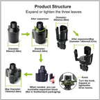 Car Cup Holder Expander, Cup Holder Extender Adapter with Expandable Arm and Offset Adjustable Base