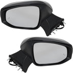 For Toyota Highlander 2020 2021 2022 2023 Door Mirror Driver And Passenger Side | Pair | Power | Heated W/Signal Light | With Blind Spot Detection | Paintable | TO1320415 | 879400E350-PFM