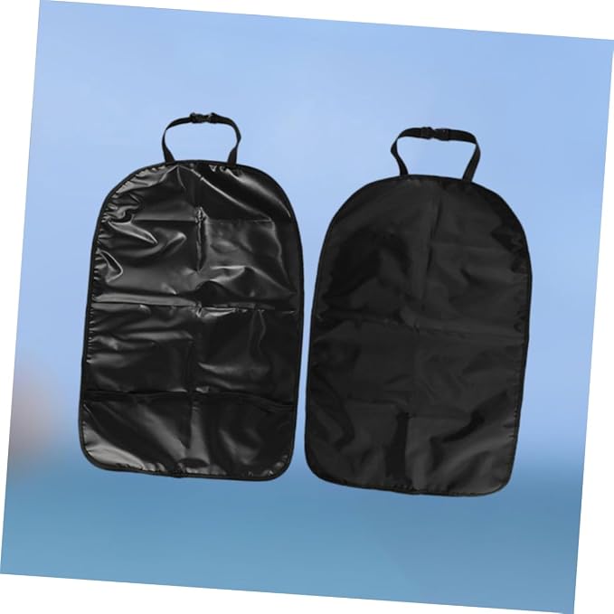 Kick Mat for Car Black Auto Back Protector Friendly Seat Back Cover Easy to Clean Mud Stain Resistant Durable Kick Mat for Vehicle Back Seats