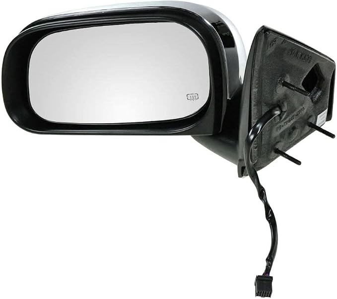 2 Piece Driver and Passenger Side Mirror Assembly Set Electric Adjustment Heated No Memory Chrome Compatible with 2007-2009 Chrysler Aspen CH1320285 CH1321285