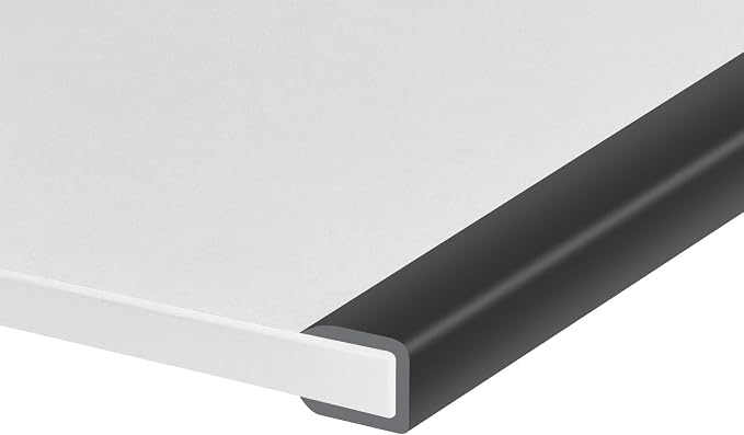 Rubber Edge Trim, Self-Adhesive U Channel Edge Trim, U Shaped Edge Protector for Glass, Plywood, Wood Board, EPDM Material, Slot Width 5/16"(8mm), Length 10 Ft, Black