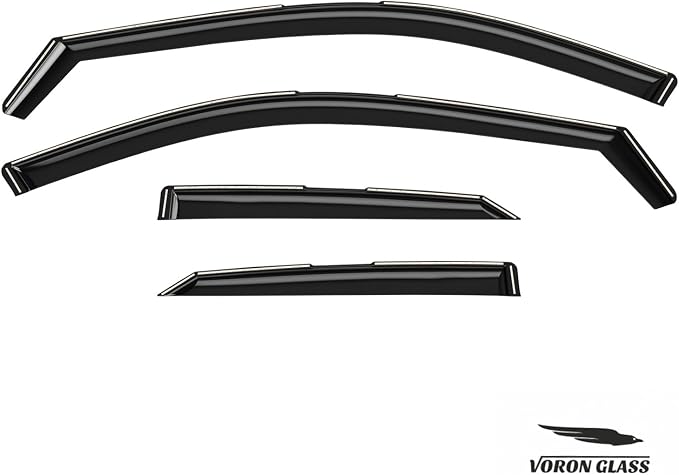 Voron Glass in-Channel Extra Durable Rain Guards for Toyota Camry 2015-2017, Window Deflectors, Vent Window Visors, 4 Pieces - 200723