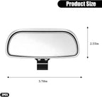 2PCS Car Blind Spot Mirror, Adjustable HD Clear Glass Convex Rectangle Side Rear View Mirror, Wide Angle Auto Blindspot Rearview Accessories for Driving Safe, Universal for Vehicles (Silver)