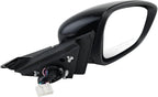 Right Passenger Side Mirror Compatible with 2018-2022 Honda Accord Power Glass | Heated | with Blind Spot | with Turn Signal | Manual Folding Repalces HO1321330 (8Pins-Black)