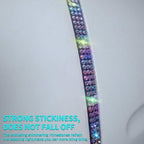 Door Edge Anti-Scratch Sticker Door Crash Bumper Crystal Bling Protection Tape Rubber Strip Sticker,Car Door Protector,Car Door Guard,Car Door Protection,90cm/35.4" Each One,4Pack/Set,Multicolor