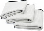 The Big One - Waffle-Weave Microfiber Drying Towel; Super Absorbent for Car Washes, Detailing, and More; Buttersoft Suede Edges; Scratch-Free, 450GSM, 25in x 40in, Grey (Pack of 2)