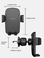 Car Phone Mount, Phone Holders for Your Car [Thick Cases Friendly] Car Vent Phone Holder & Metal Hook Truck Jeep Accessories for iPhone 17 Air Pro Samsung Google and All 4-7'' Phone
