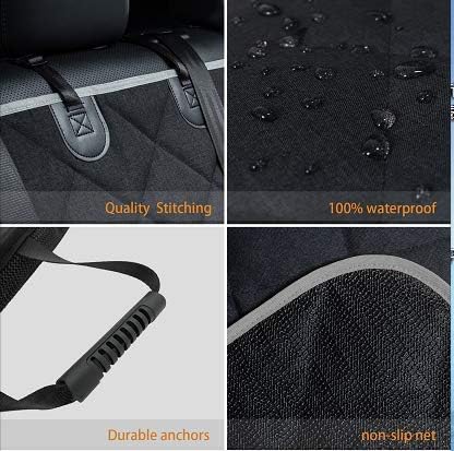 Dog Car Seat Cover Waterproof 56” x 50“ for for Trucks Cars & SUVs Back Seat Heavy-Duty Nonslip Pet Car Seat Cover Protector
